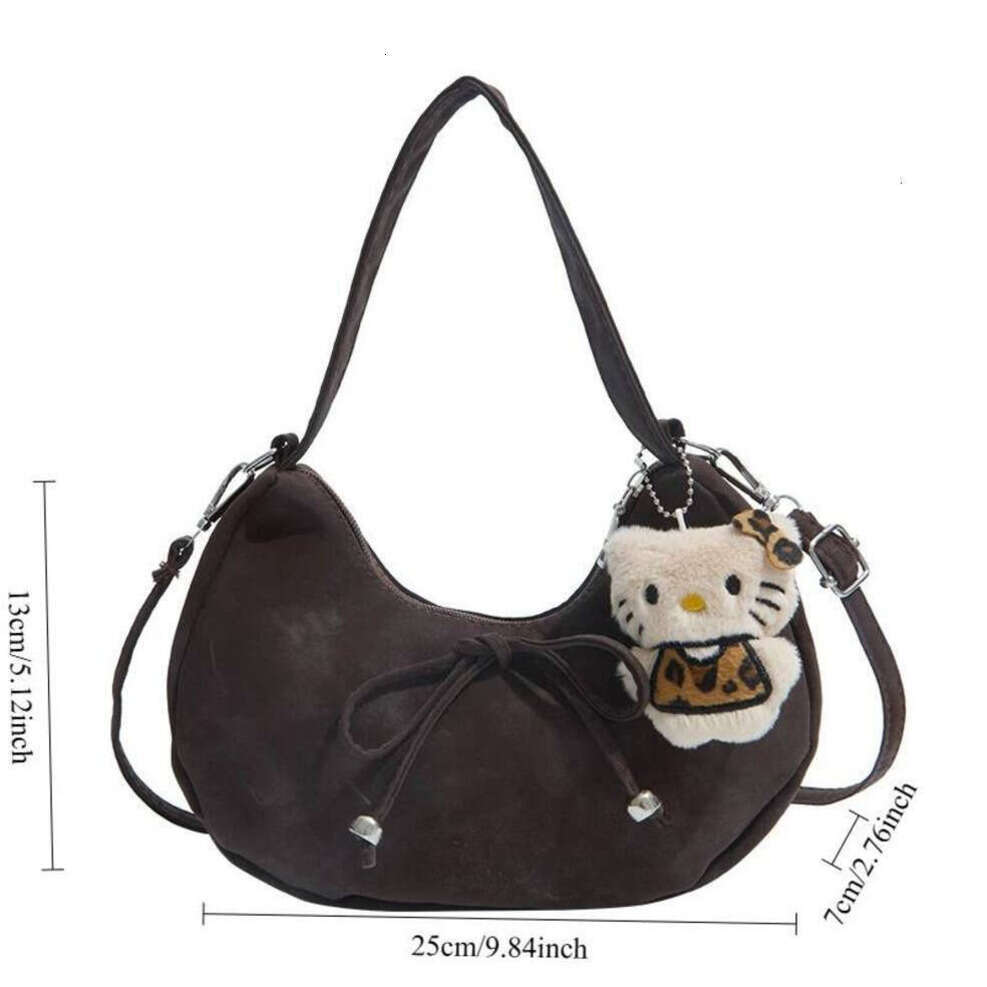 Oloey New Fashion Casual Hobo Women Bow Handle Crossbody Shoulder Simple Elegant Comfortable and Texture Versatile Storage Bag