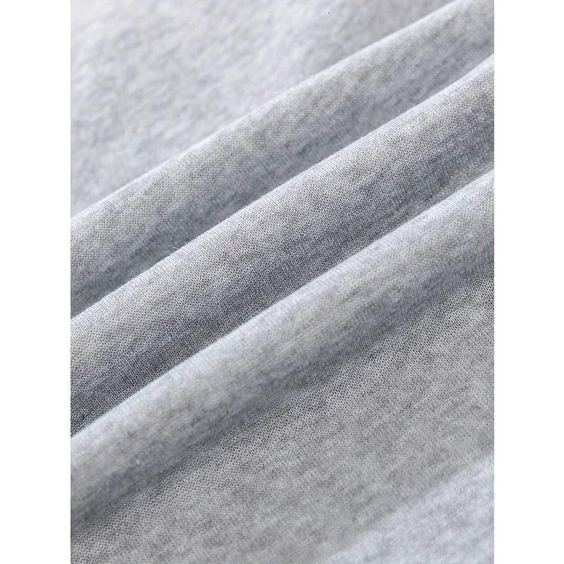 Mens solid color drawstring waist slanted pocket sports pants pure cotton casual loose sweatpants men 251226