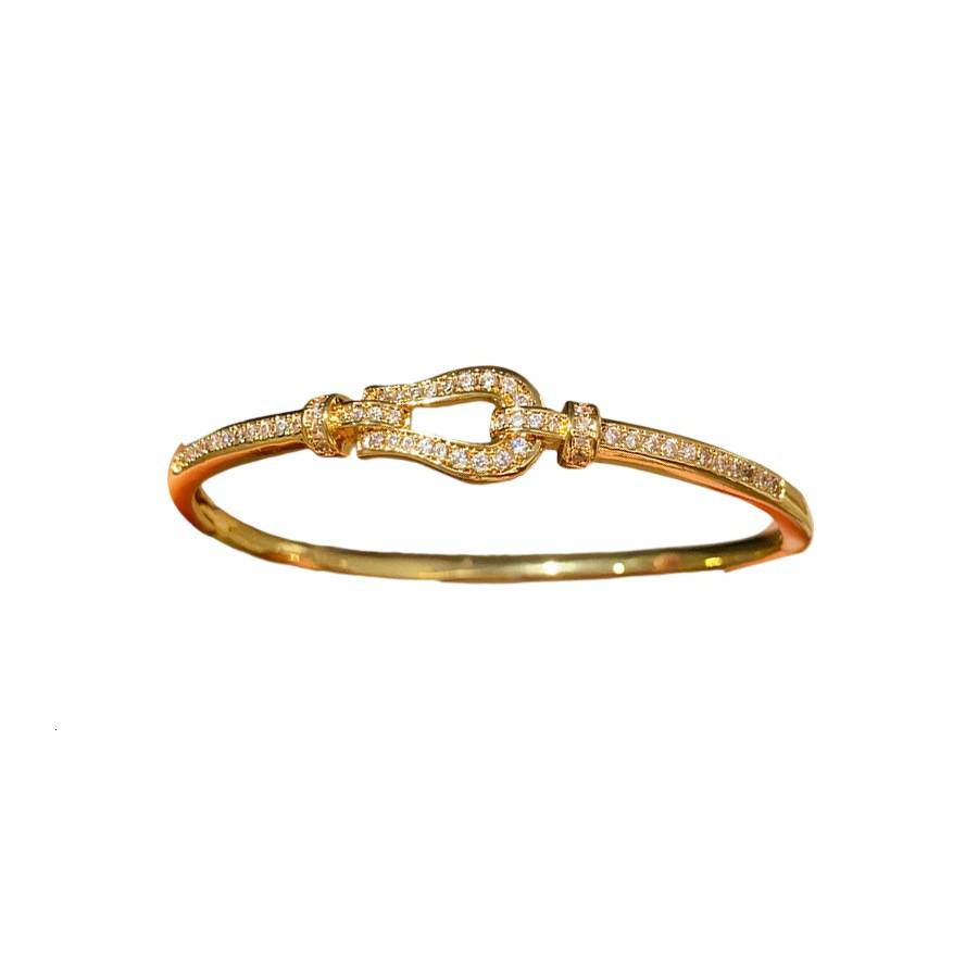 Luxury Brand Designer Jewelry Korean Version Diamond-Studded Open Bracelet Light Luxury Niche High-End Fashion Retro Personality Design Jewelry For Wo