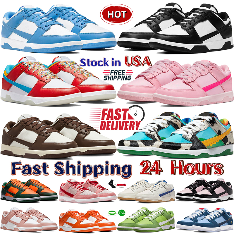 US stocking mens running shoes womens sports sneakers White Black Panda Grey Fog Cacao Wow Shadow Chicago Rose Whisper UNC Chicago Syracuse outdoor trainers EUR 36-45