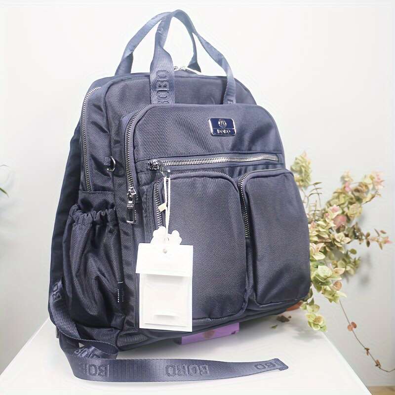 JINXIANGGUO Fashion Woman High Capacity Lightweight Laptop Bag Multiple Pockets Cabin Backpack For Man Nylon Soft Handle Solid Pocket Travel Zipper Fe