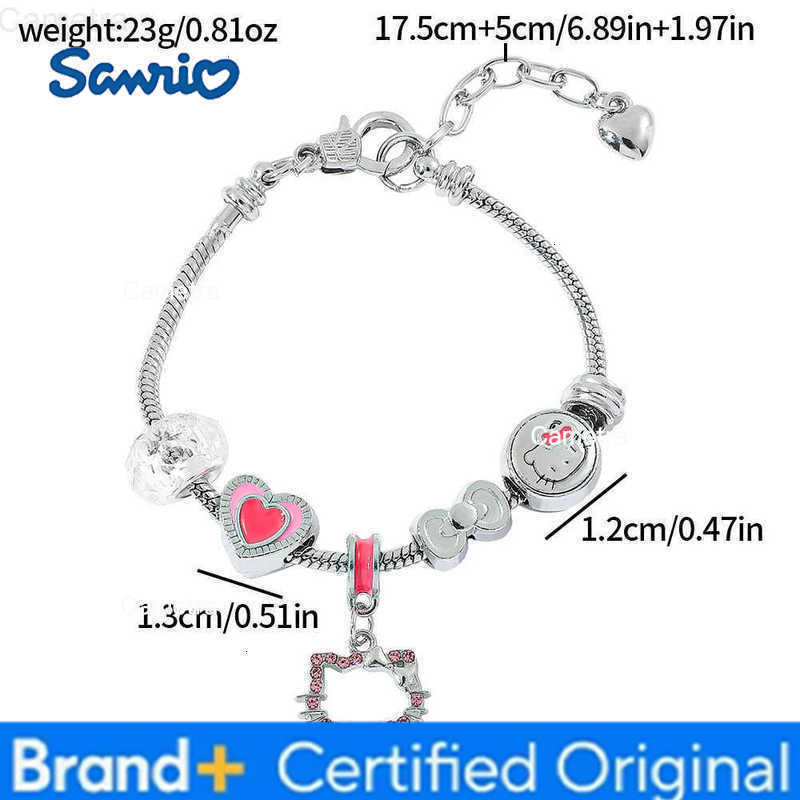 Sanrio Hello Kitty Bracelet Charm - Cute Cartoon Kitty Cat Figure DIY Jewelry Accessory for Friends Birthday Kawaii Gift H251229