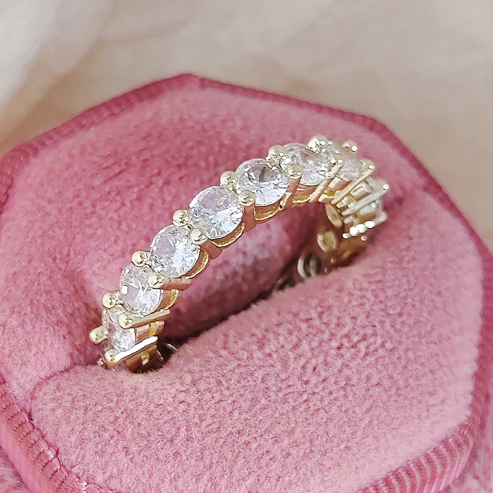 Luxury Brand Designer Jewelry European And American New Product Wholesale Colorful Zircon Ring Niche High-End Trendy Exquisite Hot Sale R5696
