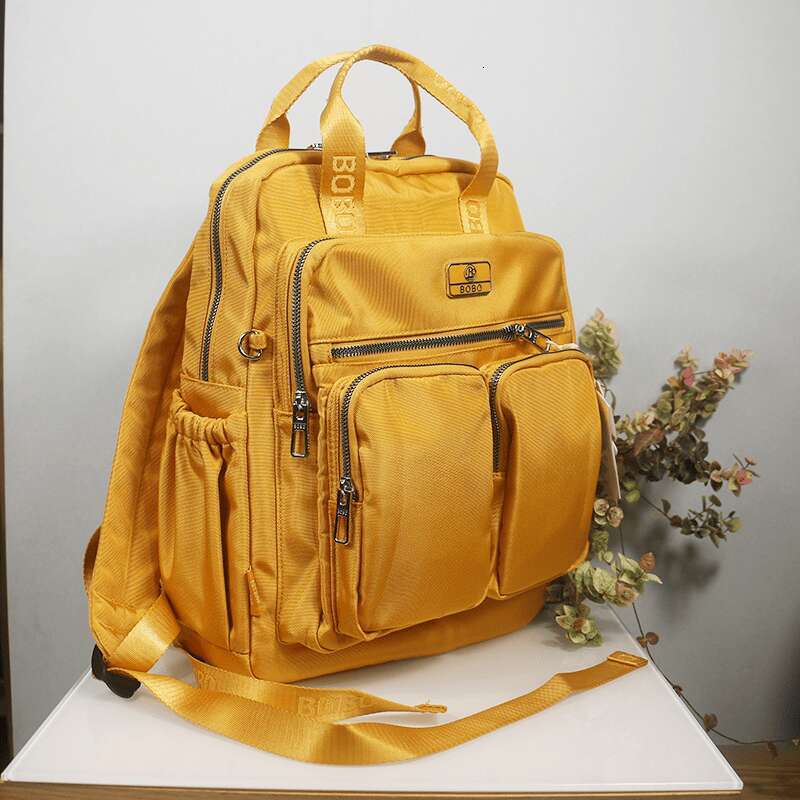 JINXIANGGUO Fashion Woman High Capacity Lightweight Laptop Bag Multiple Pockets Cabin Backpack For Man Nylon Soft Handle Solid Pocket Travel Zipper Fe