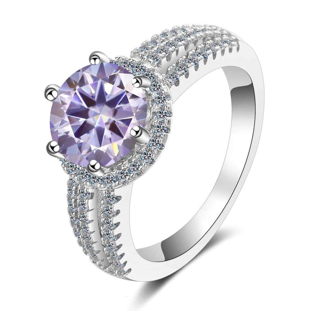 2 Ct Moissanite Ring for Women Anniversary commemoration Gorgeous Jewelry Gifts 100% 925 Sterling Silver 65b