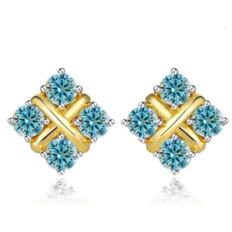 100% 925 Sterling Silver earrings Real 0.8 Carat D Color Moissanite Stud Earrings For Women Sparkling Party Gifts Fine Jewelry d91