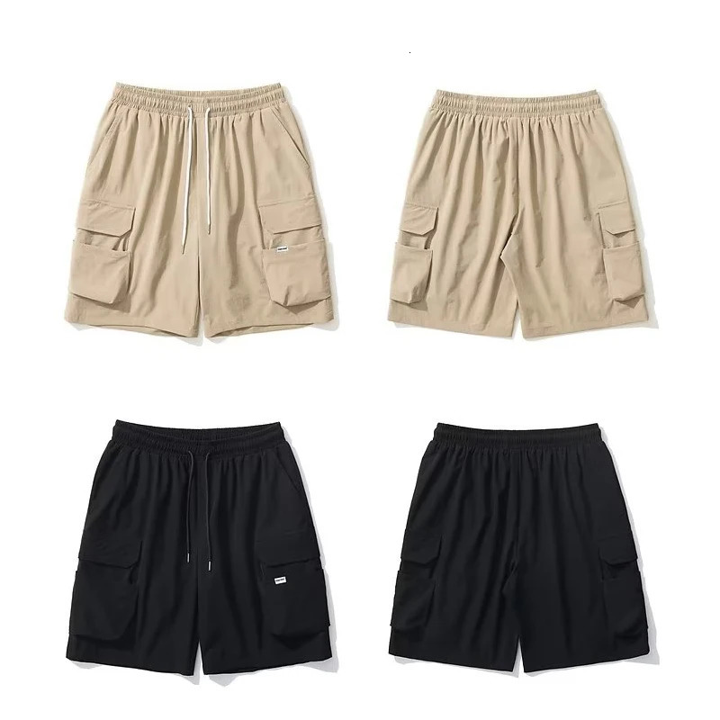 Overalls short mens summer style baggy straight cropped pants 251223