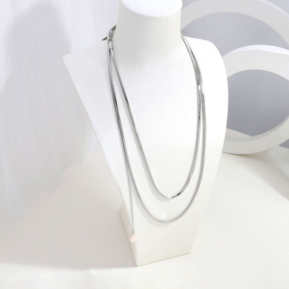 Minimalist Layered Long Snake Bone Necklace for Women, Ins Cold High-end Sweater Chain, Hip-hop Sweet Cool Style Clavicle Chain