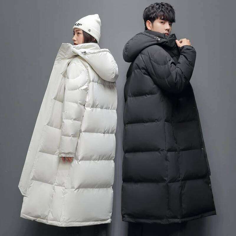 2026 Couple Outdoor Mountaineering Camping Fashion Long Style Feather Windproof Breathable Warm Versatile Down Jacket