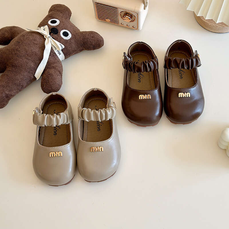 Girls' British Style Leather 2025 Spring and Autumn New Korean Version Children's Shallow Soft Sole Princess Retro Mary Jane Shoes