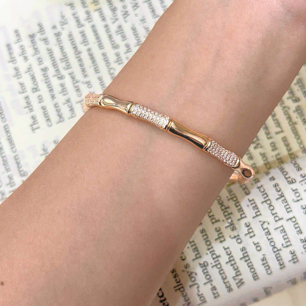 Bracelet For Women High-End Elegant Chinese Style Bamboo Knot Bracelet, Simple New Diamond-Studded Versatile Jewelry