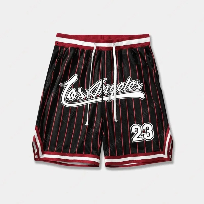 Los Angeles 23 Basketball Shorts Mens Loose Beach Shorts Quick Dry Shorts For Summer Women 3D Casual Oversized Sport Shorts 251223