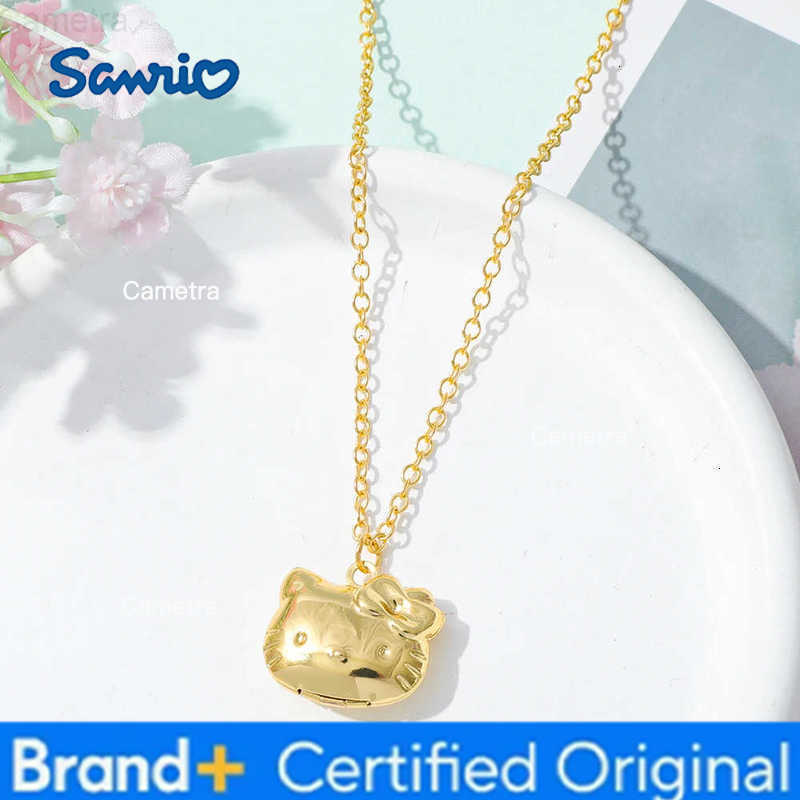 Sanrio Y2k Hello Kitty Necklace With Chain Imitation Pearl Necklace Korean Jewelry for Kids Girls Fashion Pendant H251229