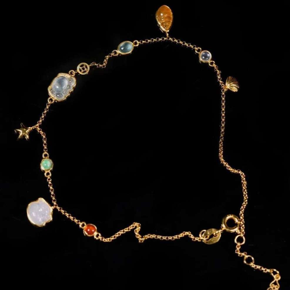 Anklet Forest Summer Style Starfish Shell Conch Beach Pendant Adjustable Chain for Sweet Casual Wear Gift High Quality Texture