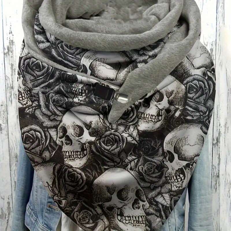 New Autumn Winter Neck Women, Thickened Simple Warm Shawl, Fashionable Triangle Scarf With Print For Men