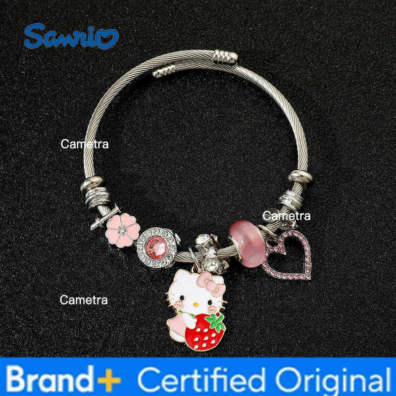 Sanrio Anime Character Bracelet Hello Kitty Bracelet CinnamorollClassic Bangle for Friends Birthday Jewelry Gifts Fashion H251229