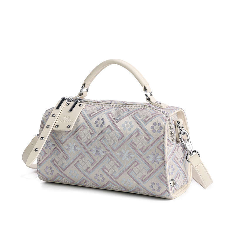 New Printed Handbag for Women, Niche High-End Feel, Large Capacity, Commuting Versatile, Single Shoulder Crossbody Boston Pillow Bag