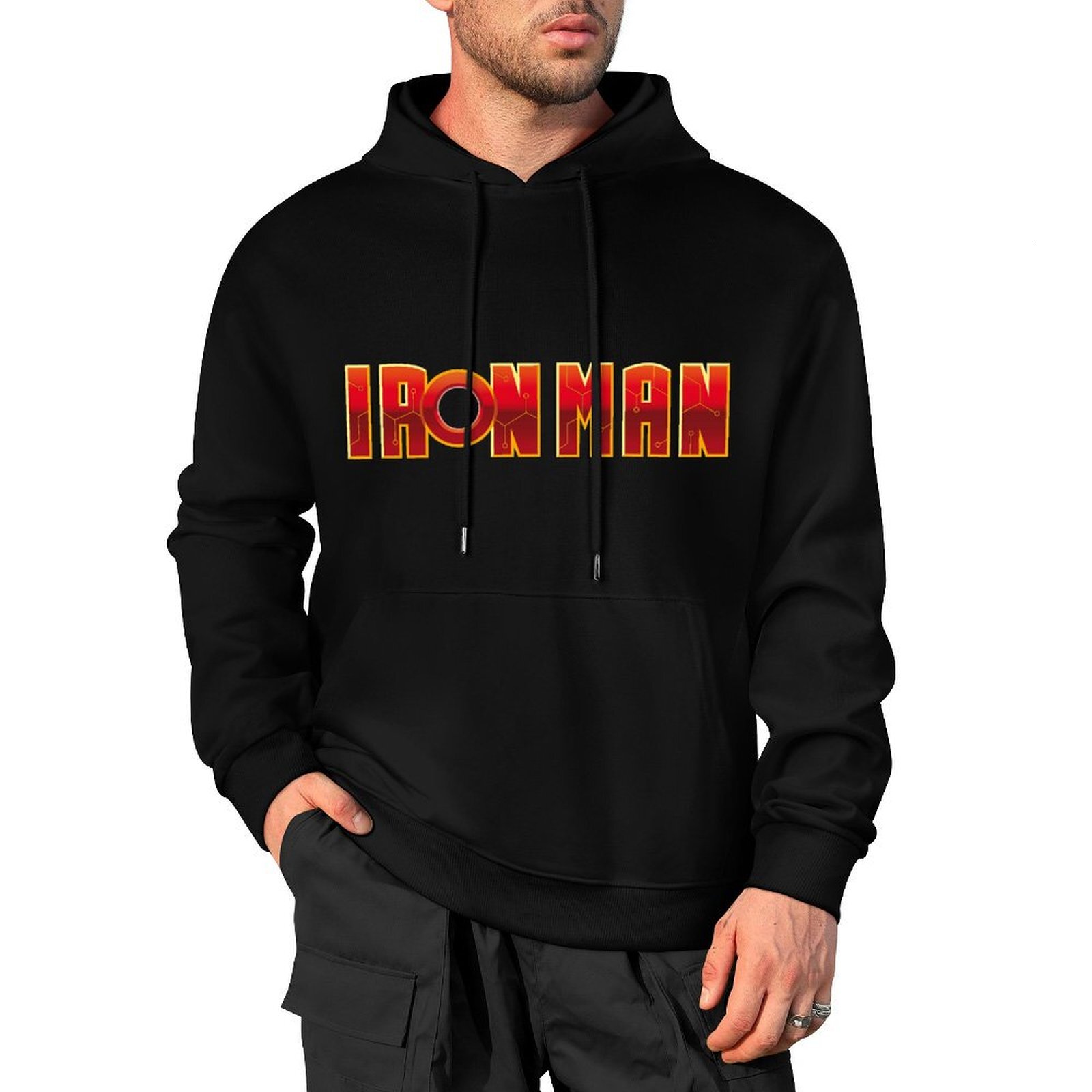 Custom Marvel Iron Man Designer Fall Winter Hoodie Design Unisex Long Sleeve Streetwear Hip Hop Oversized Fit Hoodie Men's Fashion Apparel M5