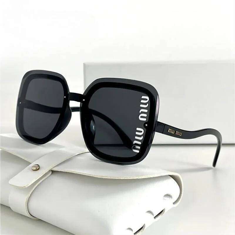 New Trendy Oversized Square Sunglasses Women Men Uv400 Protection Fashionable Outdoor Eyewear Korean Style Large Frame