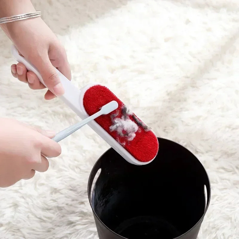 Double Sided Clothes Coat Lint Remover Brush Reusable Anti-Static Sweater Dust Brusher Hairs Cat Dogs Household Cleaning Tool 251219