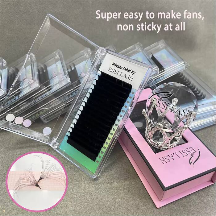 ESSI LASH Wholesale Custom 6-30MM Eyelash Extensiones Individual Faux Mink Volume Hand Made Lash Trays