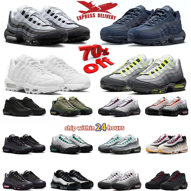 designer running 95 shoes men women 95s Neon Triple Black White Stadium Green Crystal Blue Bred Dark Beetroot Solar Red Grey mens trainers 40-46