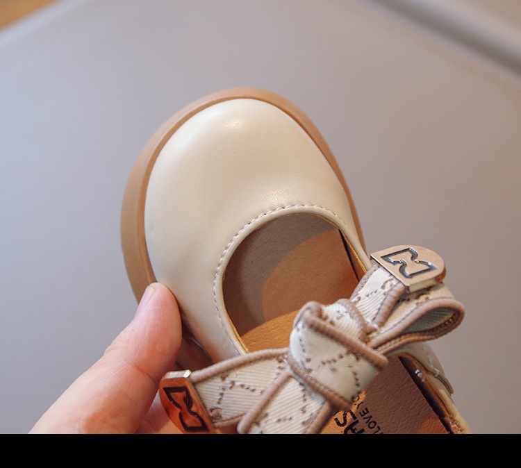 Girl Princess Small Shoes Spring and Autumn Fashion New Dance Shoes Big Girl Child Bow Solid Color Single Shoes