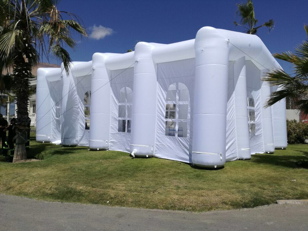 10m/12m/15m Party Tent Lighting White Inflatable Marquee Air Blow Up Frame Structure With RGB Light For Wedding Events
