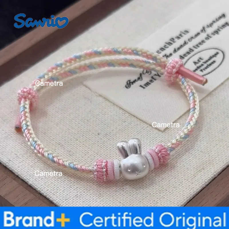Sanrio Miffy 999 Pure Silver Cute Woven Pure Silver Bracelet A Gift for A Student Female Best Friend H251229