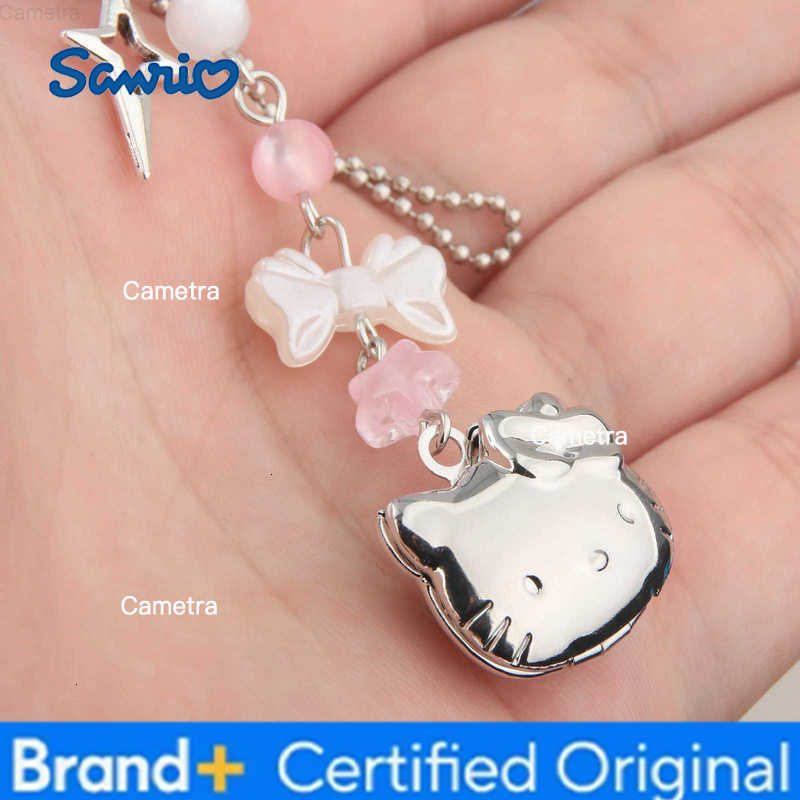 Sanrio Kawaii Cat Bowknot Star Charm Phone Chain Cute Cartoon Kitty Pendant Keyring Bag Keychain Cosplay Props Jewelry Gift H251229