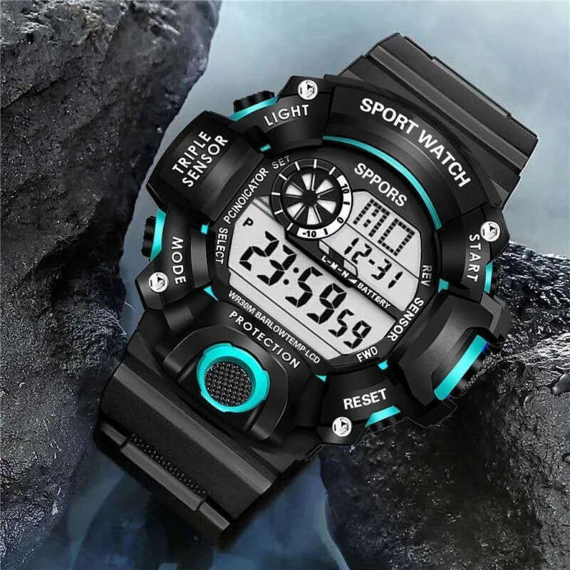 Multifunctional Sports Men, Electronic Watch Middle School Elementary Students, Luminous Waterproof Alarm Clock For Children And Teenagers