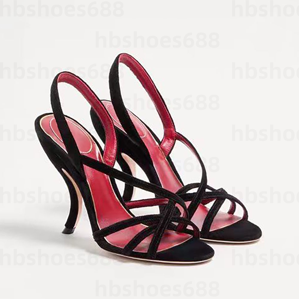 top quality designers highheeled sandals luxury chamois suede alien heel business evening shoes womens wedding party dress shoes factory footwear