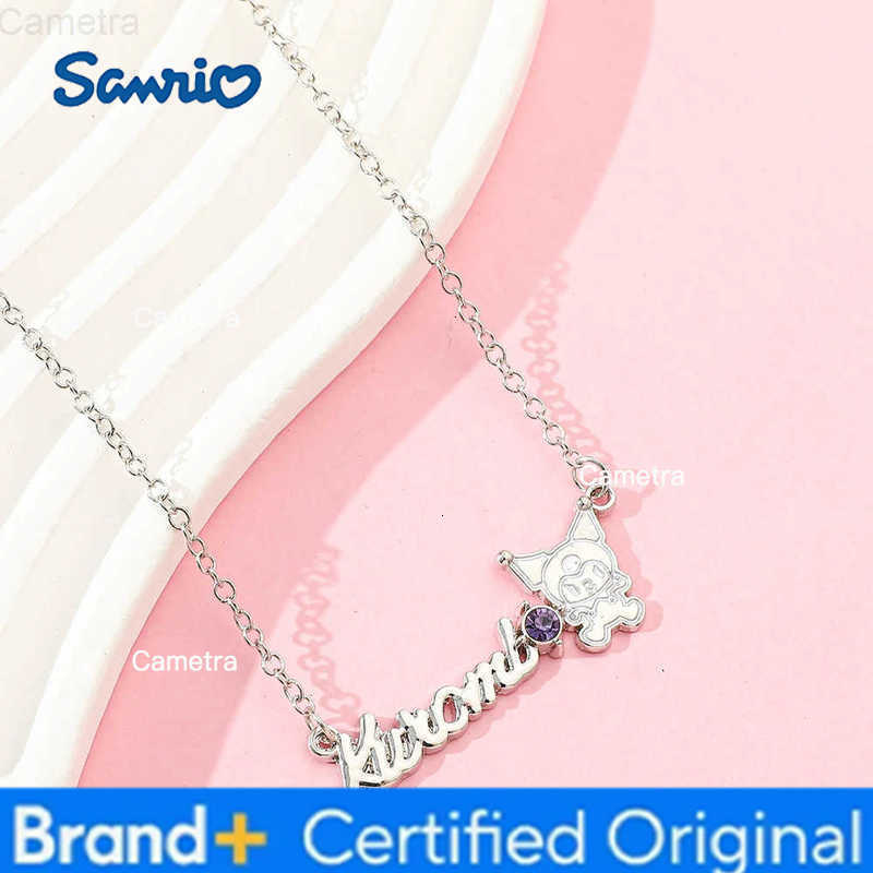 Sanrio Cartoon Cute Kuromi Necklace Fashion Letter Cinnamon Neckchain For Women Girls Birthday Party Pendant Jewelry Gifts H251229