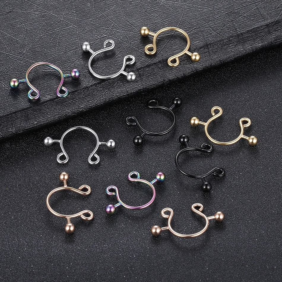 2pcs/lot Steel Sexy Nipple Clip Rings Charm Faux Nipple Shield Non Piercing Rings Body Jewelry for Women Gift 251224