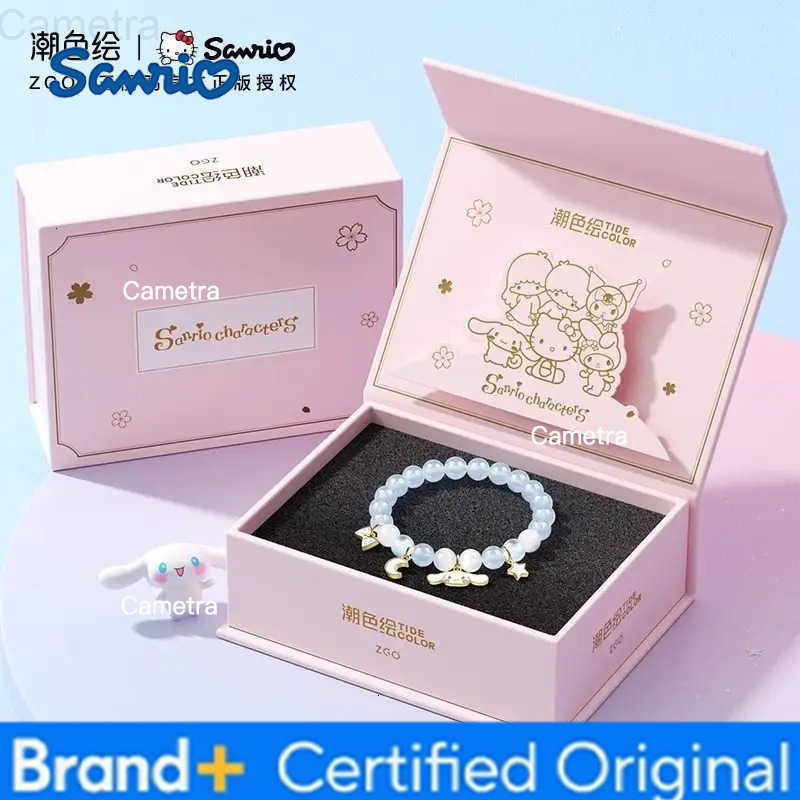 Sanrio Tide Painted Jade Cinnamon Dog Crystal Bead Bracelet Girl Gifts H251229