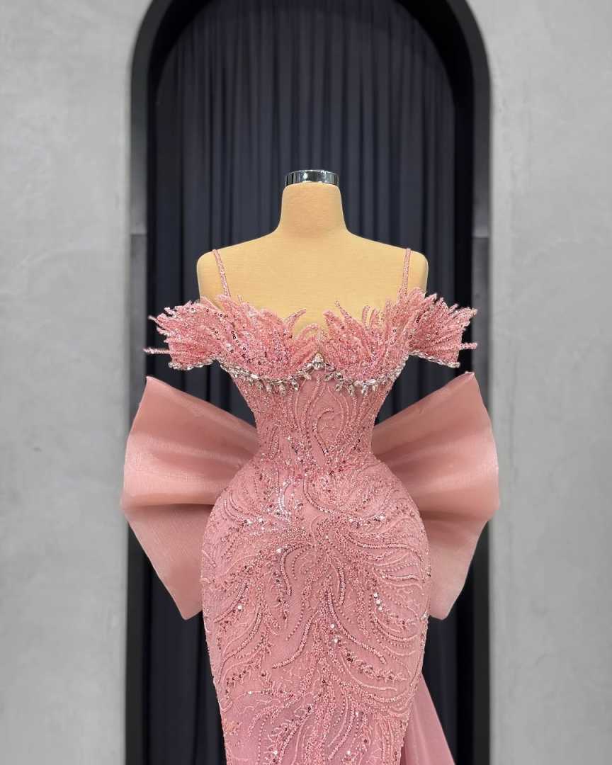 Luxury Beaded Sequined Evening Dresses Sexy Sleeveless Crystal Mermaid Prom Dress Customized Floor Length Party Gown