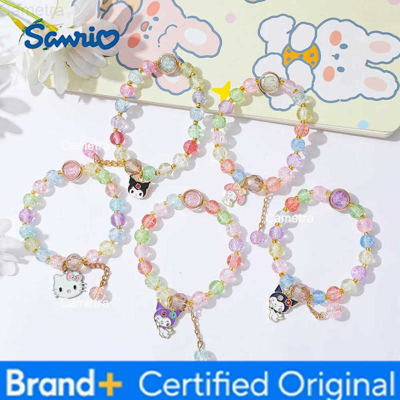 Sanrio My Melody Kuromi Hello Kitty Bracelet Kawaii Crystal Bead Bracelet for Kids Cute Cartoon Themed Birthday Gift H251229