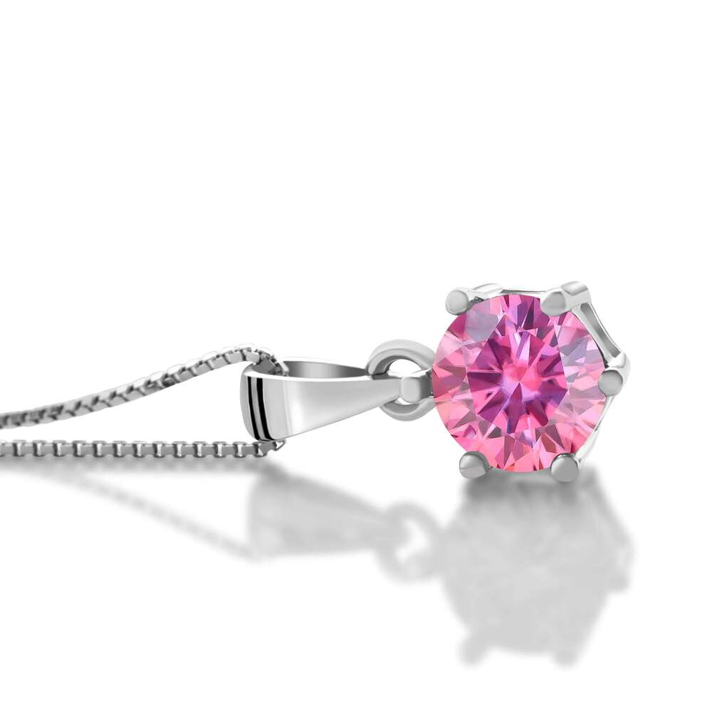 Real D Color 1 Ct Moissanite Pendant Necklace GRA Certificate for Women Wedding Bridal 100% S925 Sterling Silver Fine Jewelry 058
