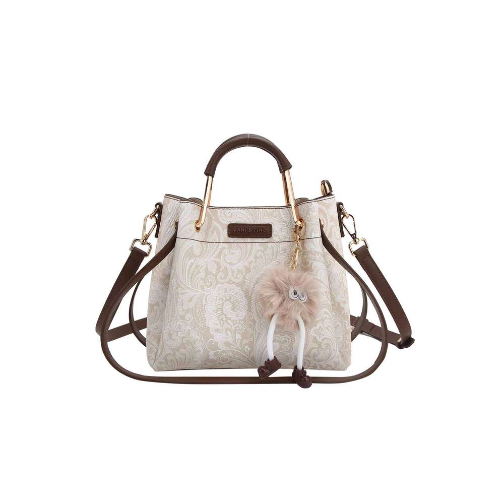 MACK JHARLES Chinese Style Color-Block Commuter Tote 2025 New Bucket Bag High-End Handbag