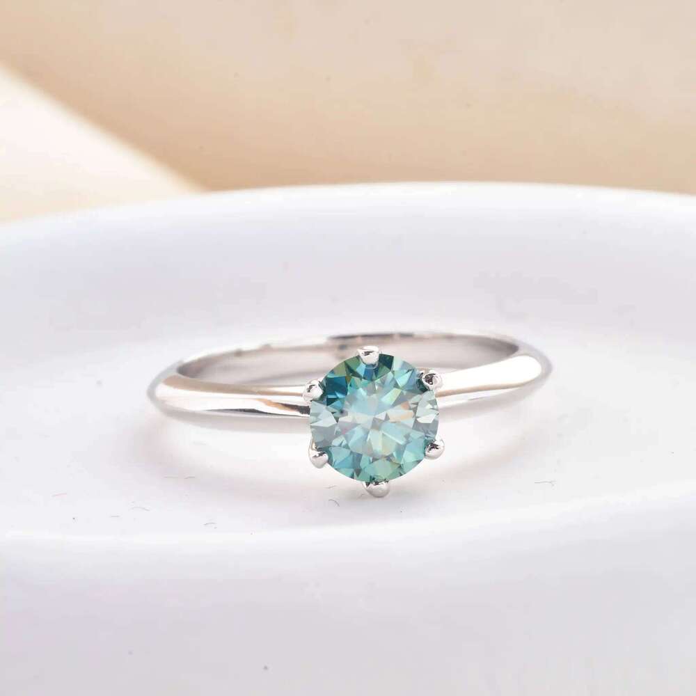 Green Moissanite Ring Delivery GRA Certificate Black Card S925 Silver 2-5 Ct Luxury Rings Women Birthday Gift Jewelry f39