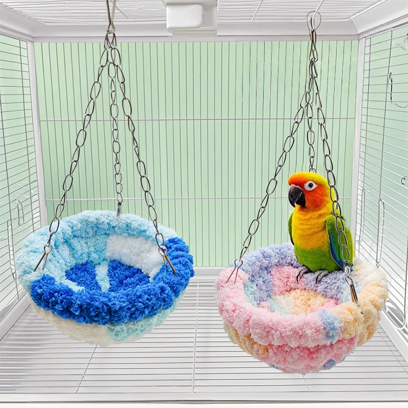 Bird Nest Cage Hammock Swing Warm Hatching House for Budgies Parakeets