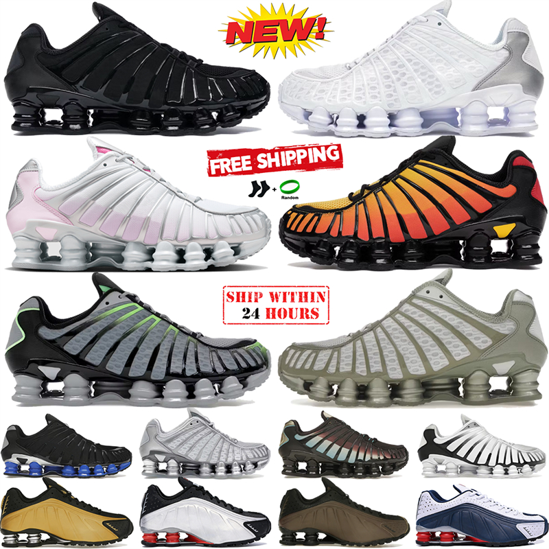 Free shipping designer TL sneakers for men shoxes R4 running shoes black metallic hematite white pink foam sunrise khaki ironstone outdoor mens womens trainers