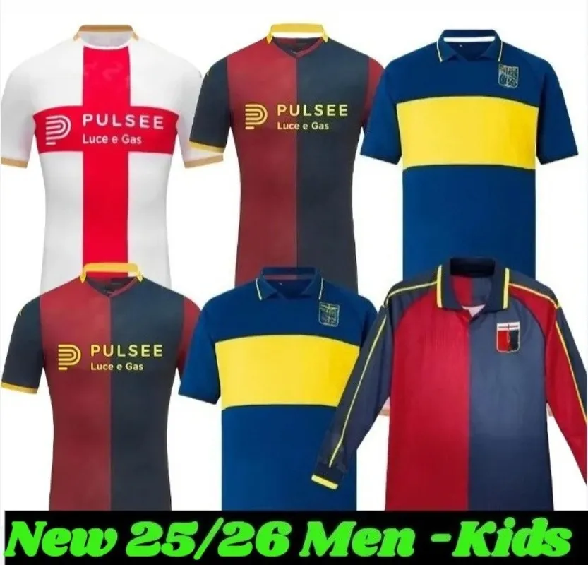 25 26 Genoa FC Soccer Jerseys FRENDRUP WINTER PINAMONTI MIRETTI VITINHA VASQUEZ 2025 2026 Home Away Third mens kit football shirt