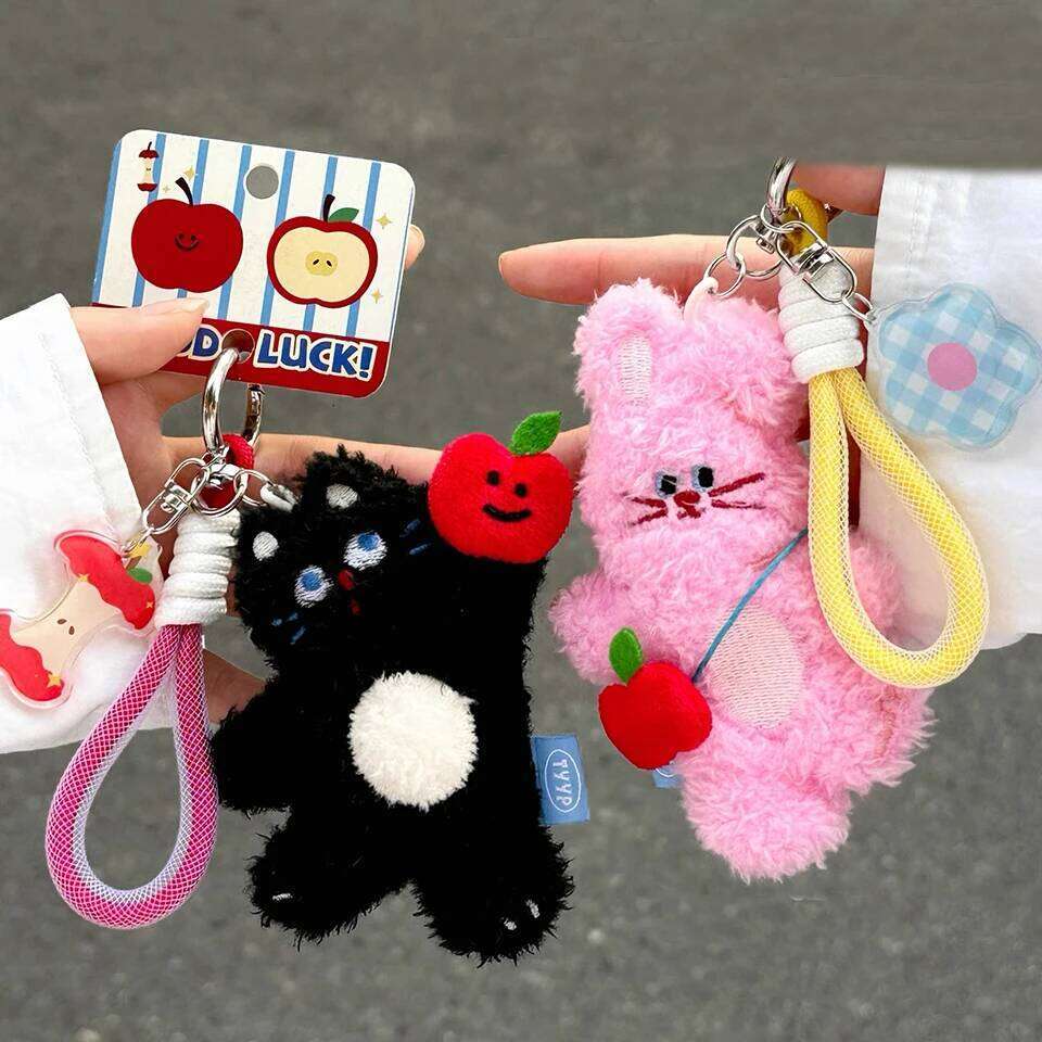 ZAKOL Cute Pet Rabbit Doll Backpack Keychain Versatile Sweet Bag Pendant KeyRing Girlfriend Couple Festival Gift