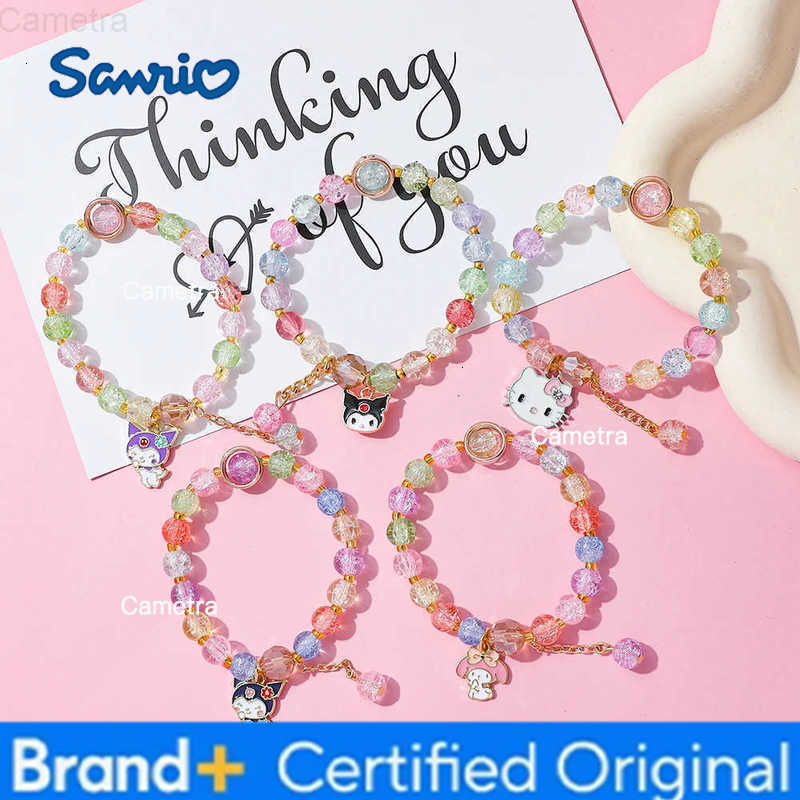 Sanrio Kuromi Hello Kitty Beaded Bracelet Colorful Charm Jewelry Kawaii Gift for Girls Anime Fans H2512291