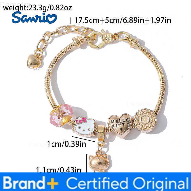 Sanrio Cute Cartoon Character Hello Kitty Beaded Pendant DIY Creative Kawaii Accessory Gift for Women H251229