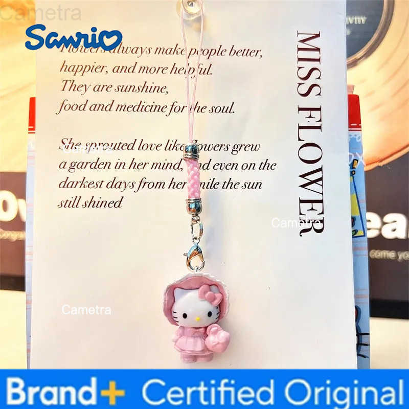 Sanrio Kawaii Hello Kitty Phone Case Pendant Lanyard for iPhone Samsung Huawei Xiaomi Girl Bag Car Key U disk Hanging Rope H251229