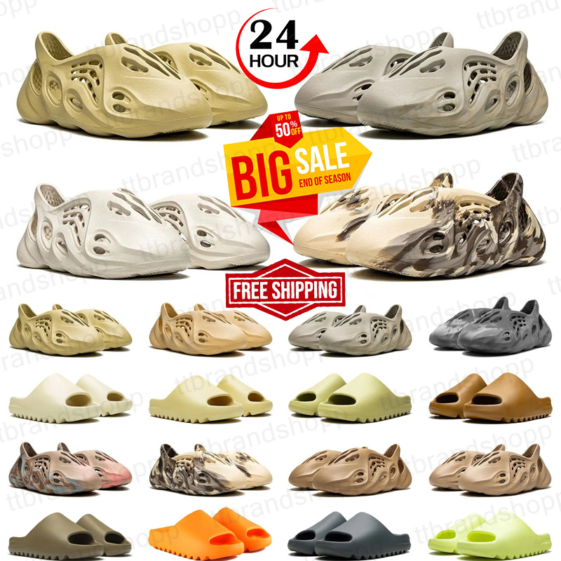 2026 new Designer Slides Foam Runner Sand Beach Slippers Men Women Indoor Outdoor Black Onyx Size 36-47 hot