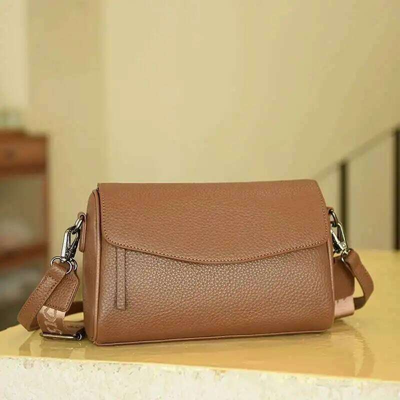 2025 New Authentic Genuine Leather Women's Shoulder Bag Fashion Retro Female Crossbody Bags Wallet Designer Brand Messenger Sac