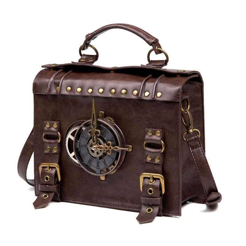 JINXIANGGUO New European And American Punk Industrial Vintage Bag A Novelty Bag Halloween Suitable For Shoulder Or Crossbody Use